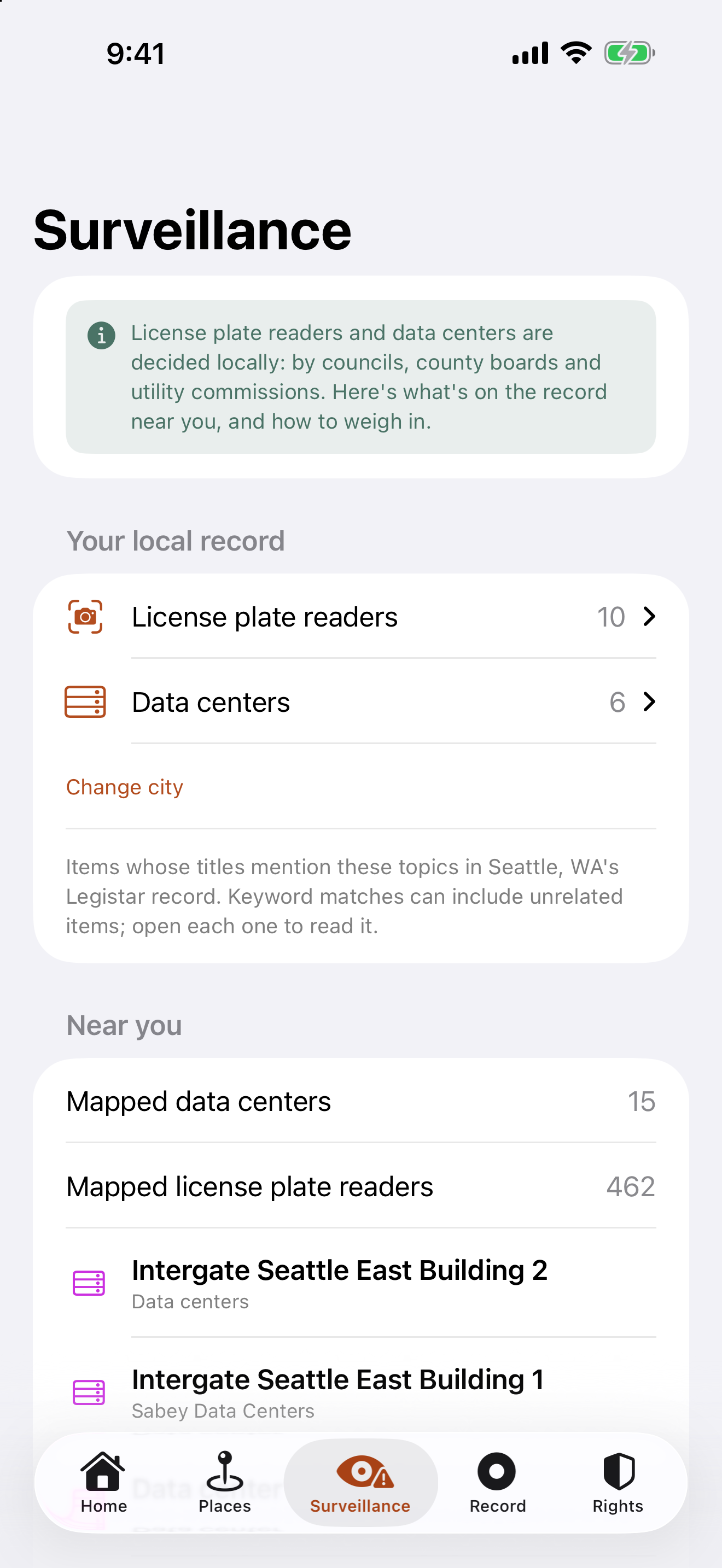Explore public surveillance information in Front Porch